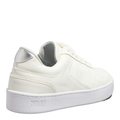 Tênis Santa Lolla Off White Sola Alta Detalhe Prata