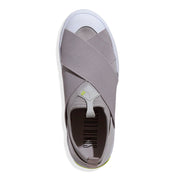 Tênis Slip On Santa Lolla Cinza Elástico Cruzado
