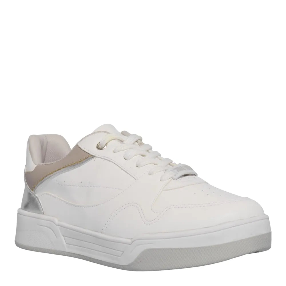 Tênis Sneaker Santa Lolla Branco Detalhe Prata