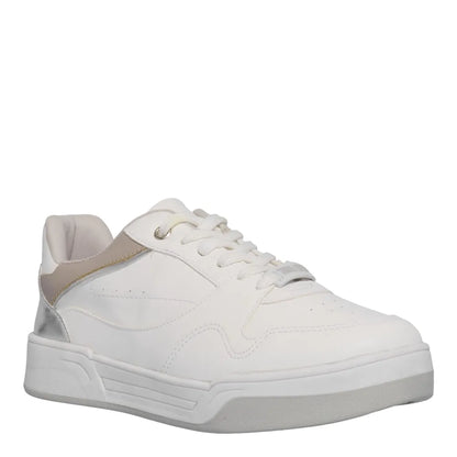 Tênis Sneaker Santa Lolla Branco Detalhe Prata