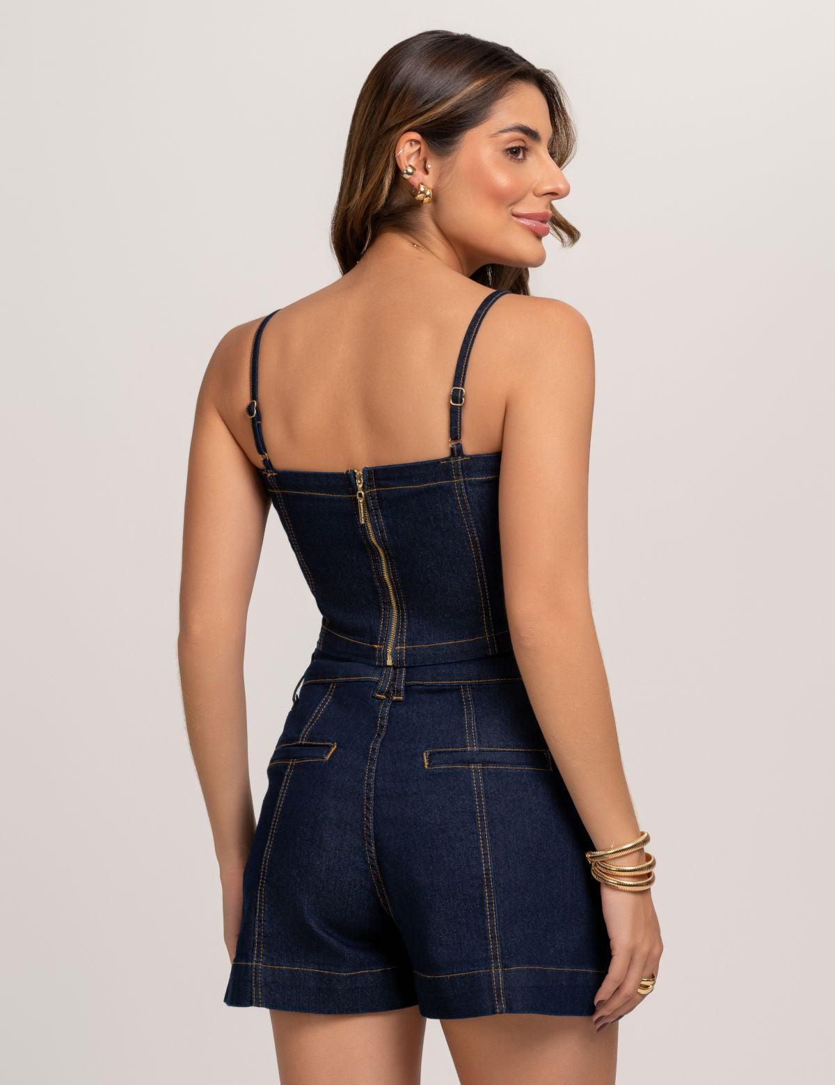 Top Cropped Jeans Frysaide