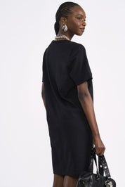 Vestido Curto Colcci Preto Estampa Logo