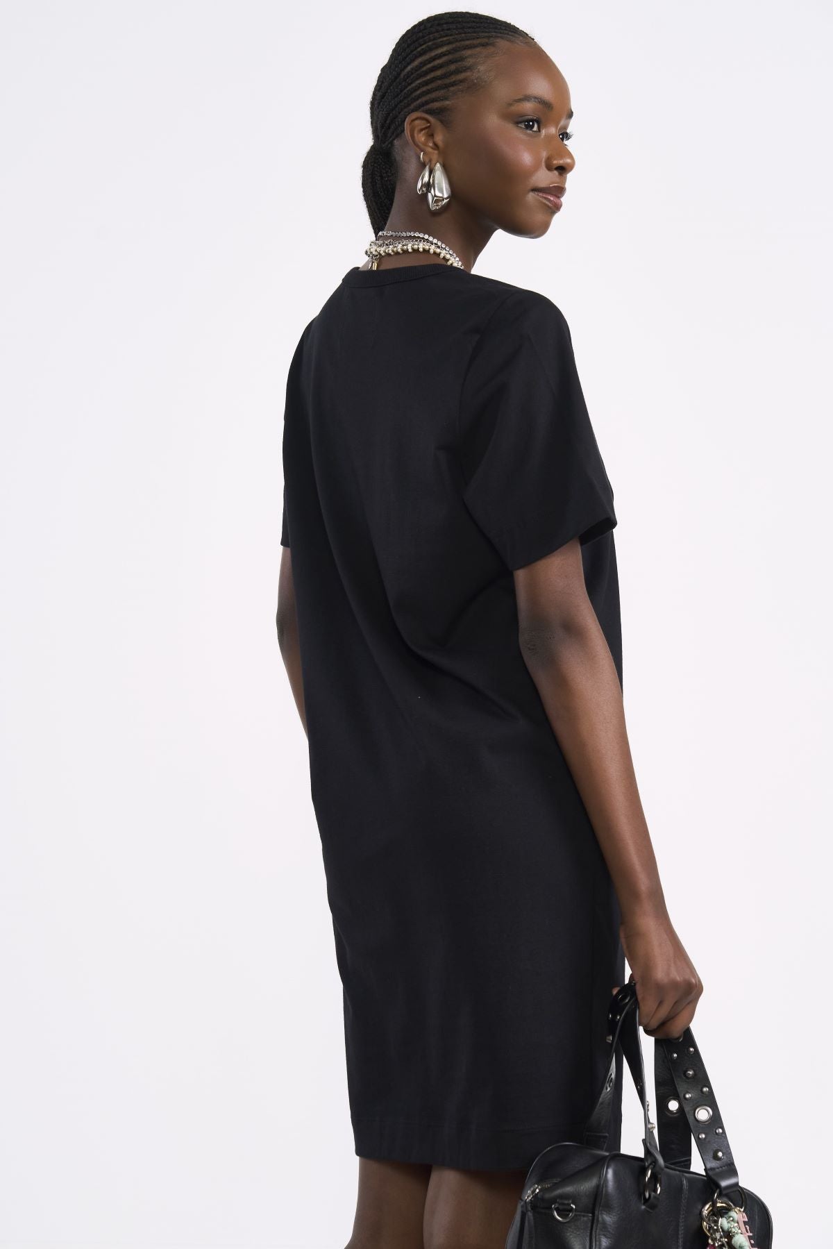 Vestido Curto Colcci Preto Estampa Logo