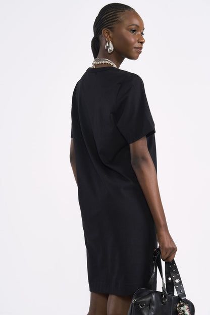 Vestido Curto Colcci Preto Estampa Logo