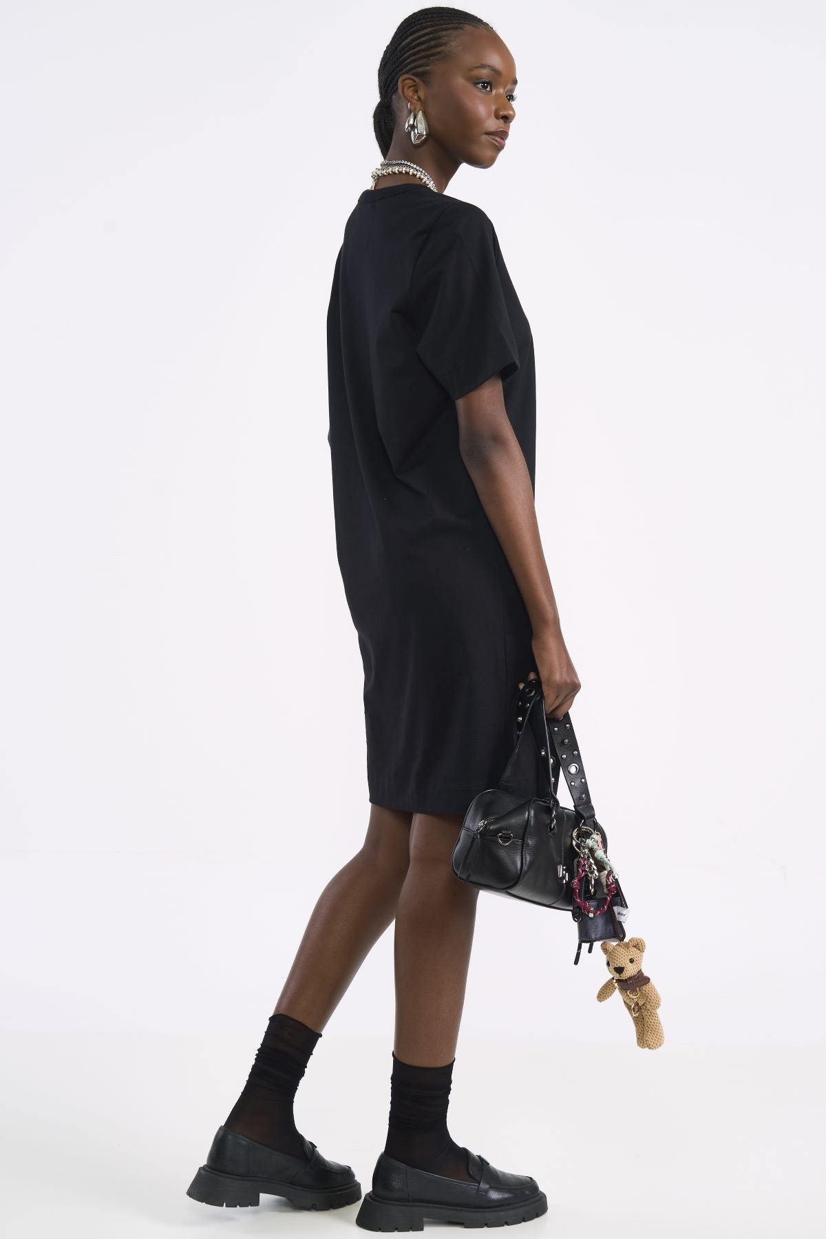 Vestido Curto Colcci Preto Estampa Logo
