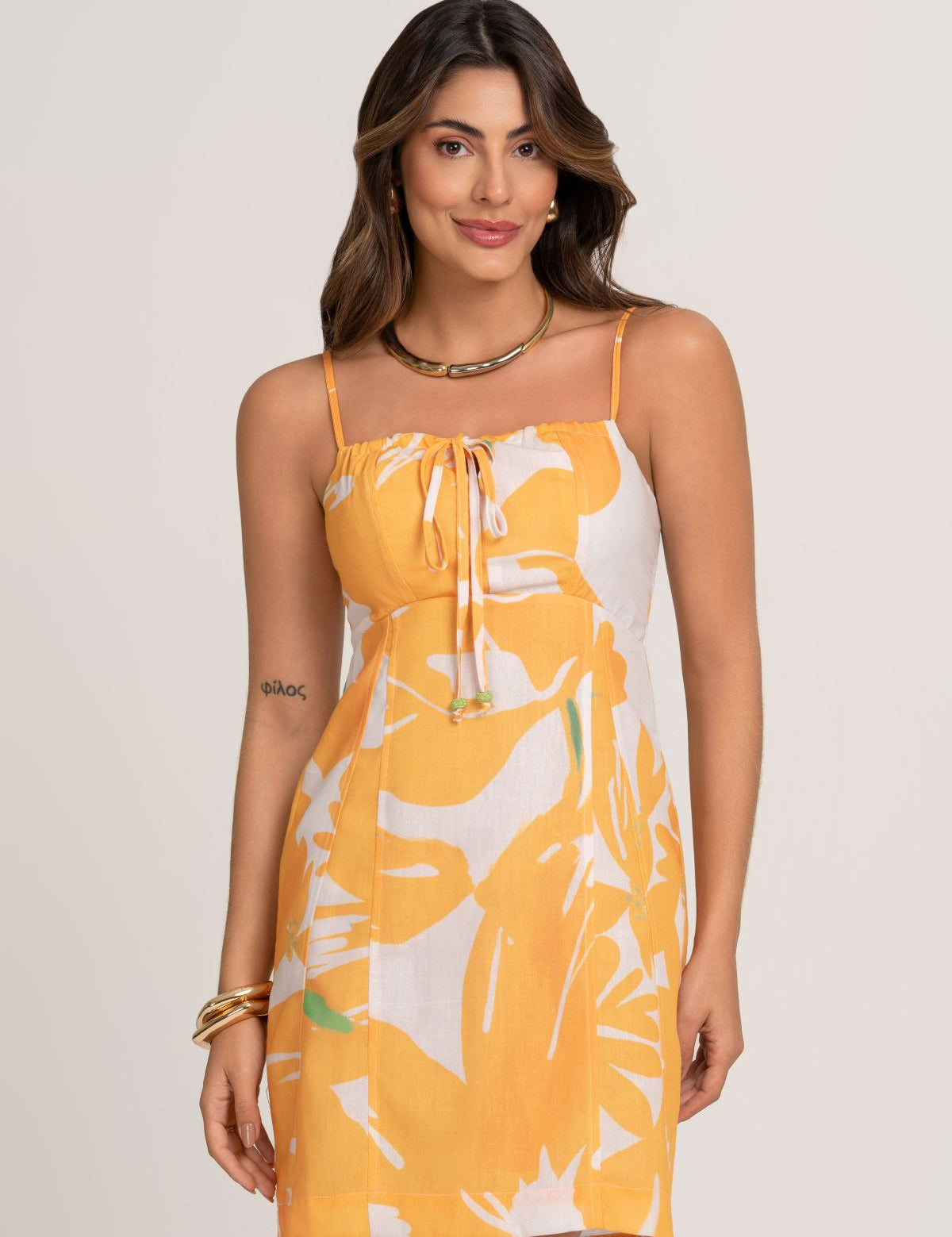 Vestido Curto Estampa Sol Nascente Frysaide