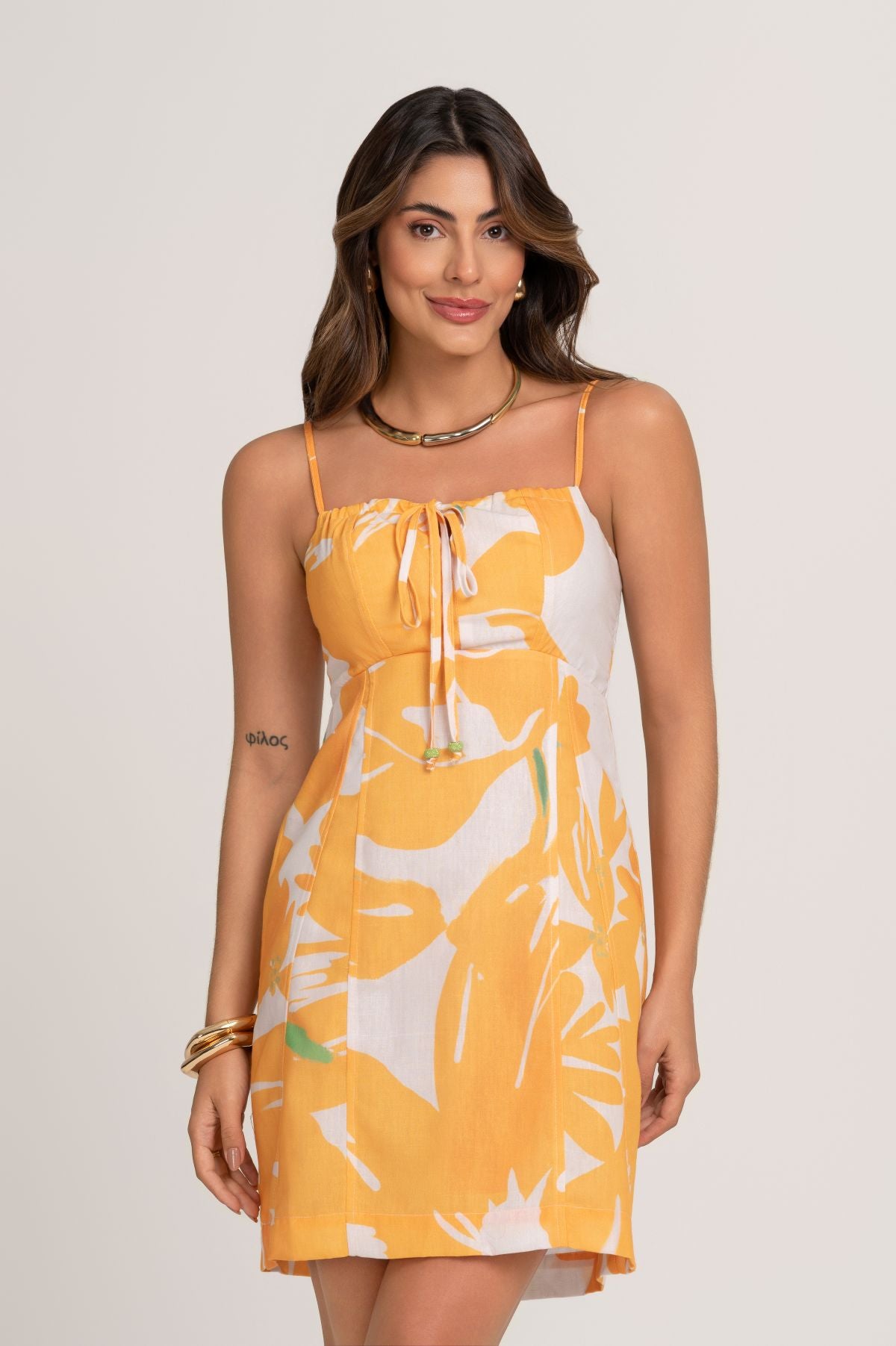 Vestido Curto Estampa Sol Nascente Frysaide