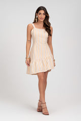 Vestido Curto Listrado Frysaide