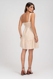 Vestido Curto Listrado Frysaide