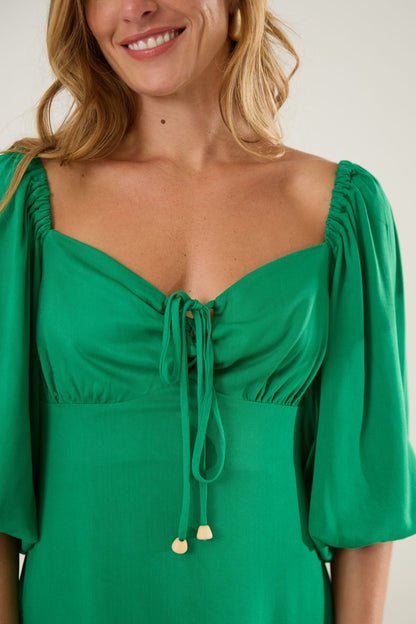 Vestido Curto Verde Flo Maria 