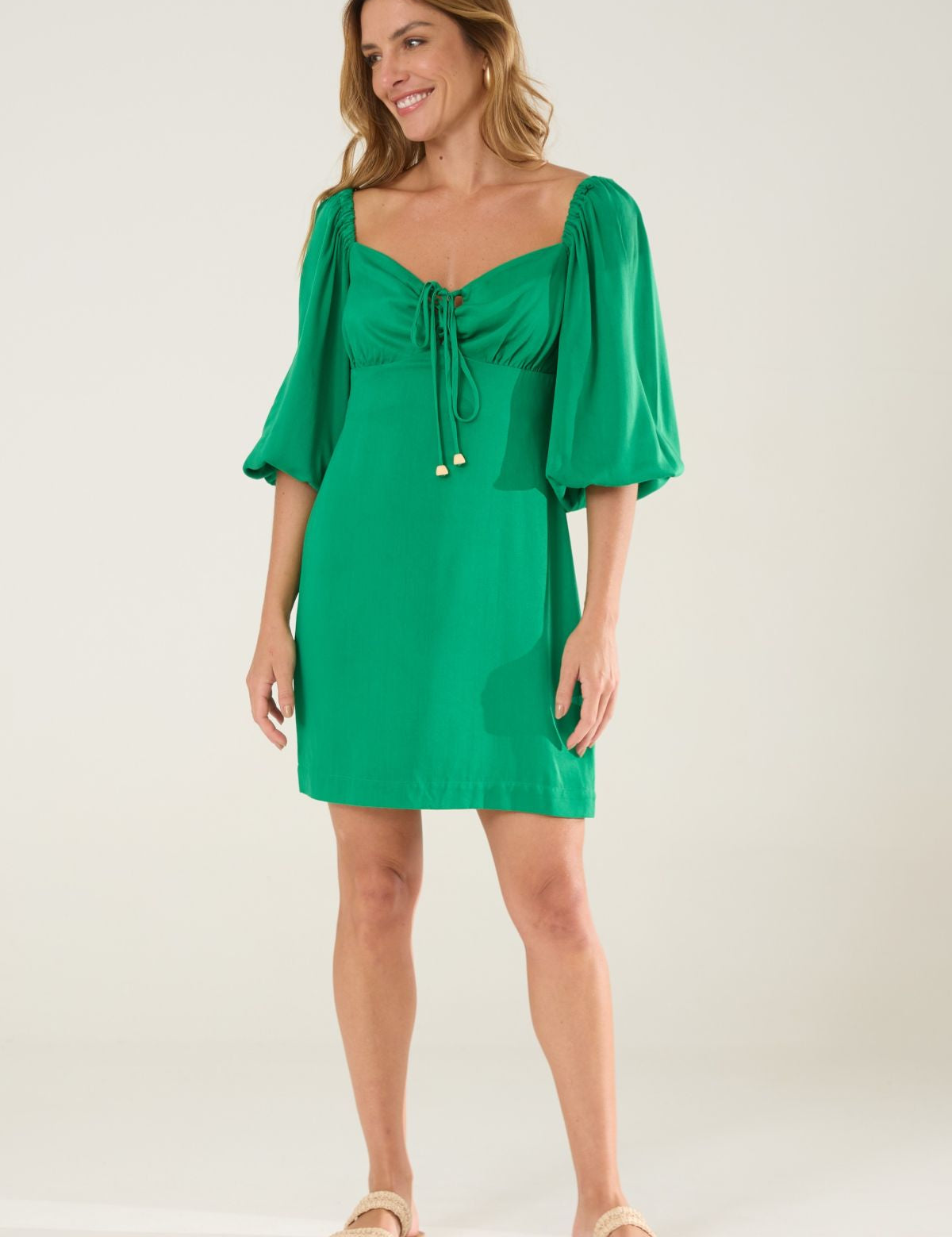 Vestido Curto Verde Flo Maria 