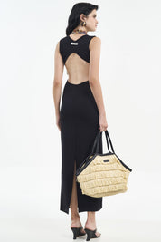 Vestido Longo Colcci Preto Recorte Vazado Costas