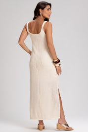 Vestido Longo Frysaide Off White Decote U