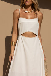 Vestido Super Midi Off White Rechilieu Frysaide