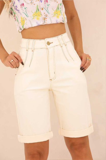 Bermuda Jorts Bege Sarja Frysaide