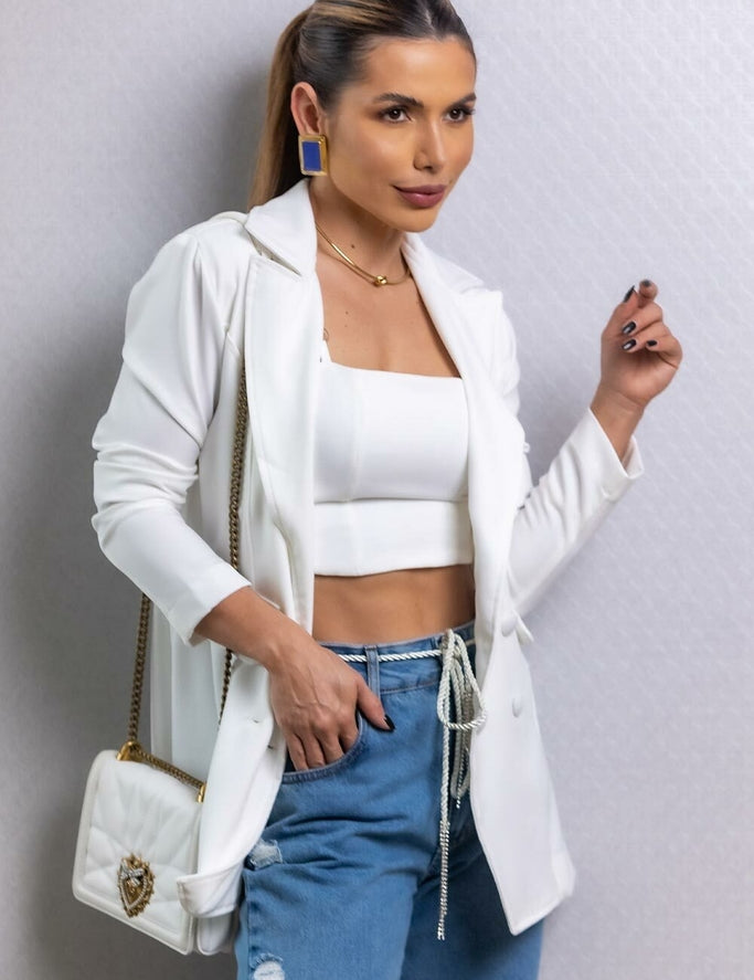 Blazer Off White Alfaiataria Ombreiras Frysaide