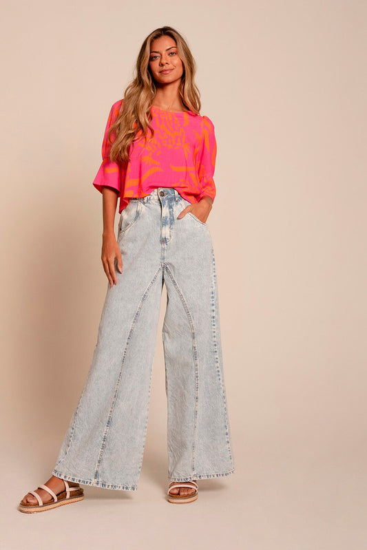 Blusa Estampa Cara De Onça Flô Maria