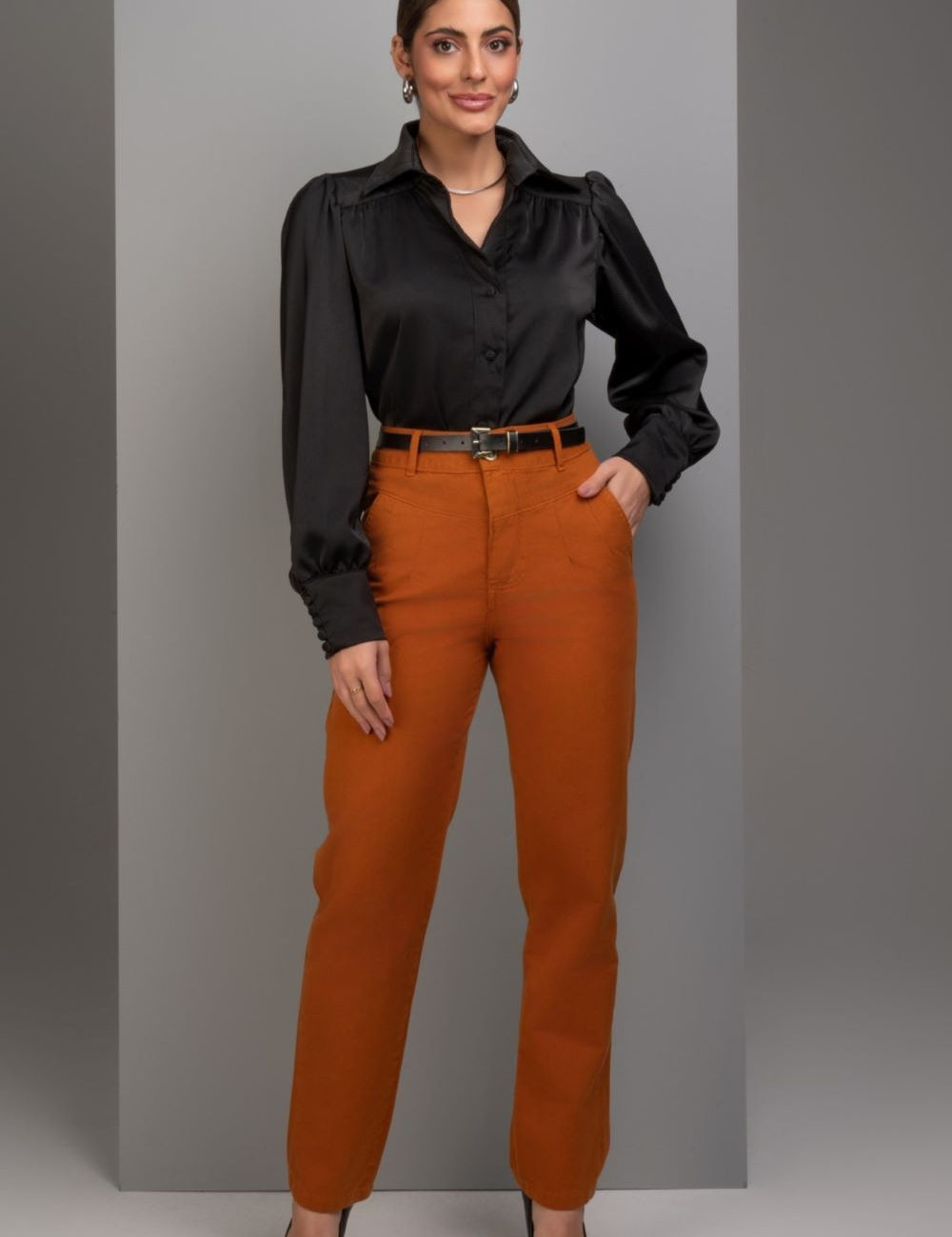 Blusa Preta Manga Comprida Frysaide