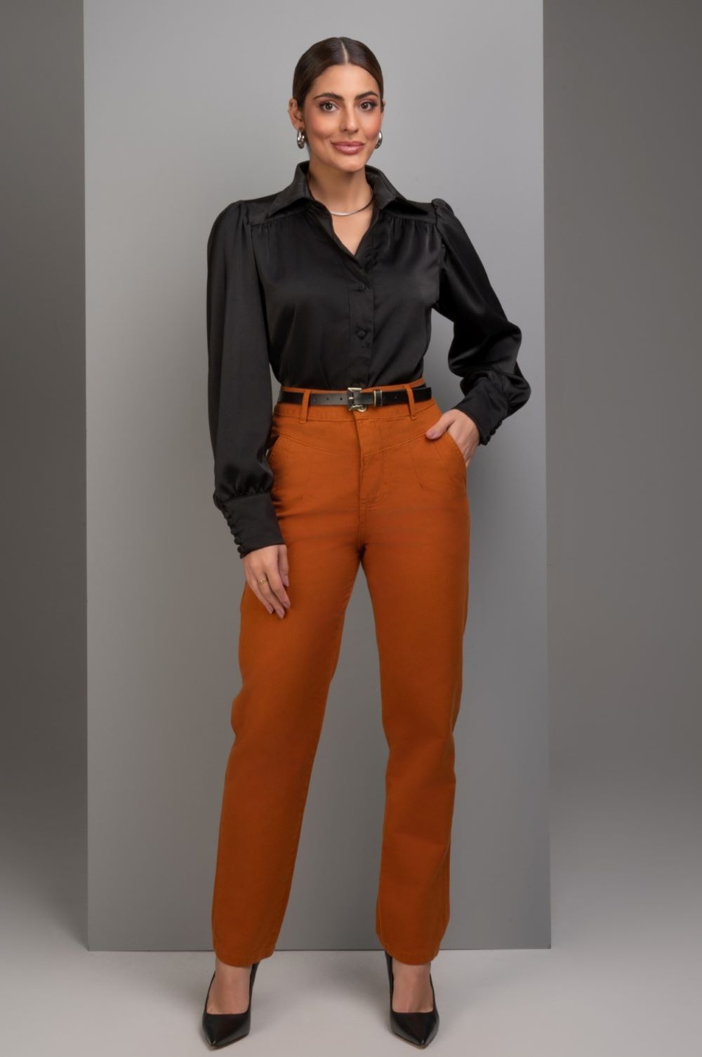 Blusa Preta Manga Comprida Frysaide