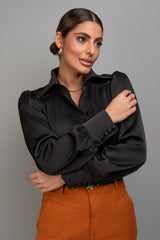 Blusa Preta Manga Comprida Frysaide