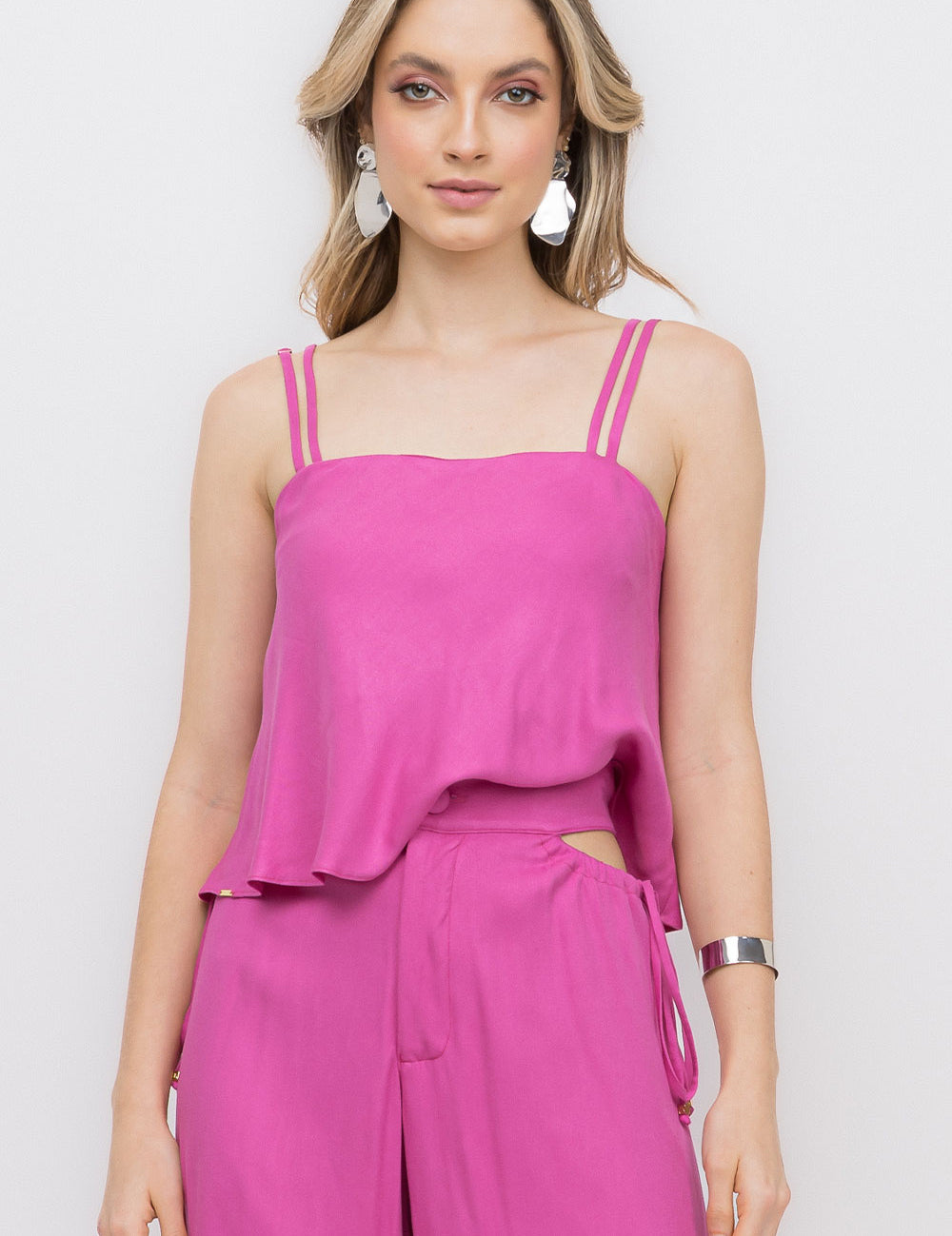Blusa Rosa Pink Alça Dupla Frysaide