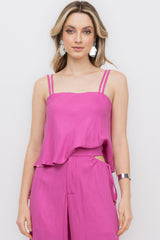 Blusa Rosa Pink Alça Dupla Frysaide