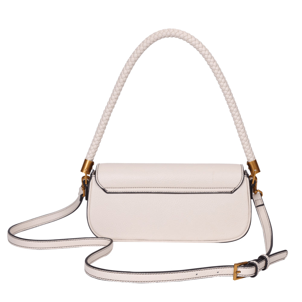 Bolsa Baguete Off White Pequena Santa Lolla Alça De Ombro