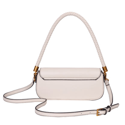 Bolsa Baguete Off White Pequena Santa Lolla Alça De Ombro