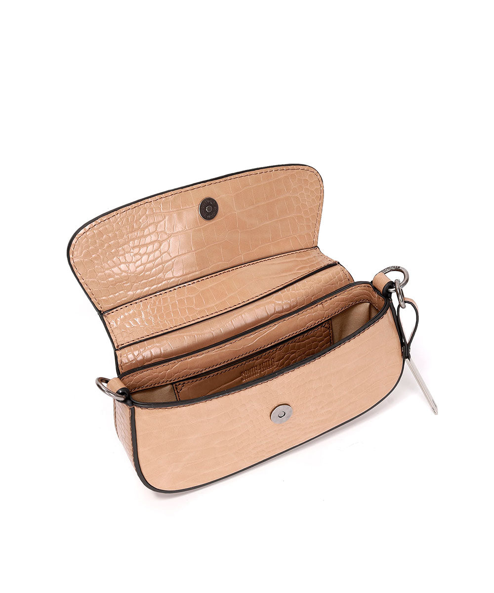 Bolsa Baguete Santa Lolla Areia Brilho