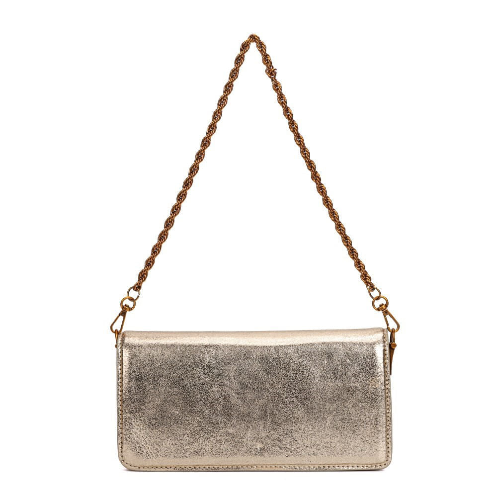 Bolsa Baguete Santa Lolla Dourada Duas Alças