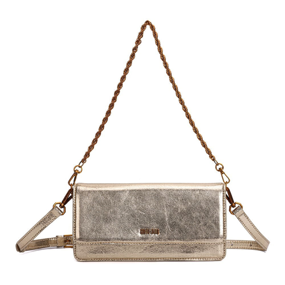 Bolsa Baguete Santa Lolla Dourada Duas Alças