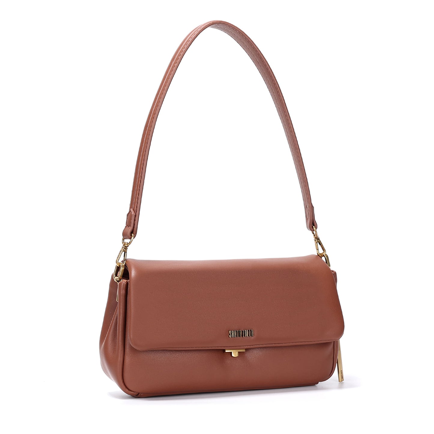 Bolsa Baguete Santa Lolla Marrom Alça Média