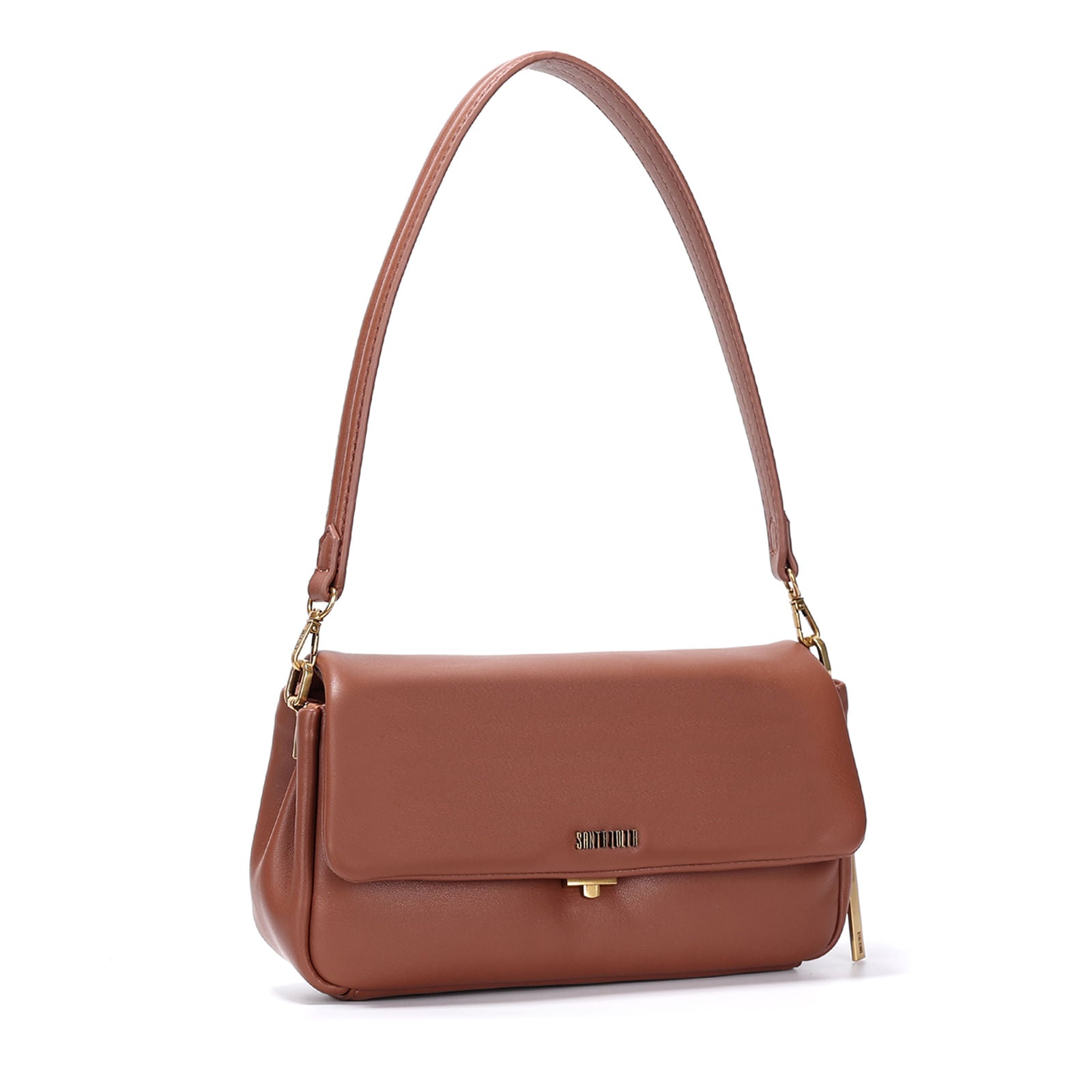 Bolsa Baguete Santa Lolla Marrom Alça Média