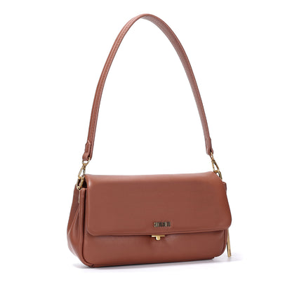 Bolsa Baguete Santa Lolla Marrom Alça Média