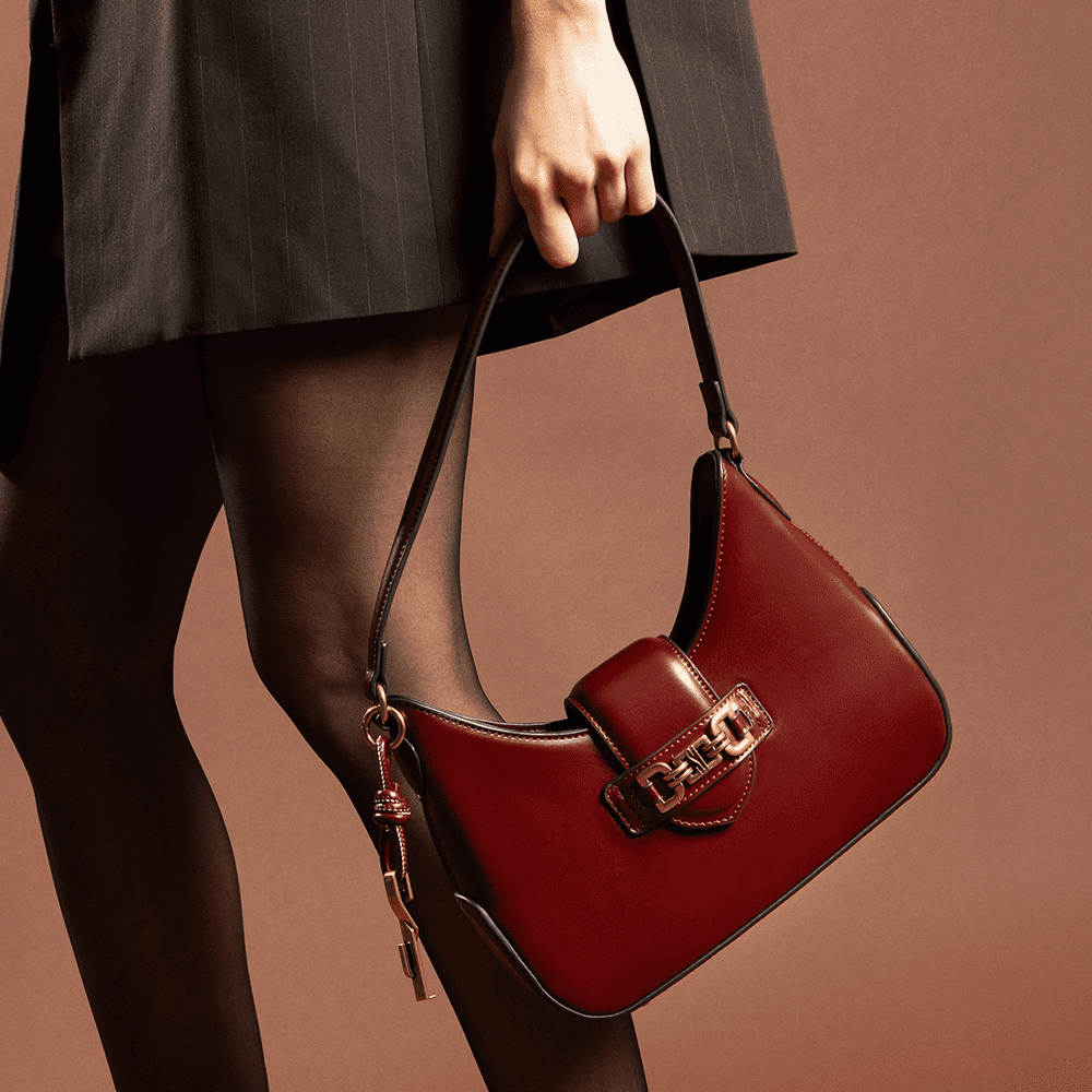 Bolsa Baguete Santa Lolla Vinho Alça De Ombro