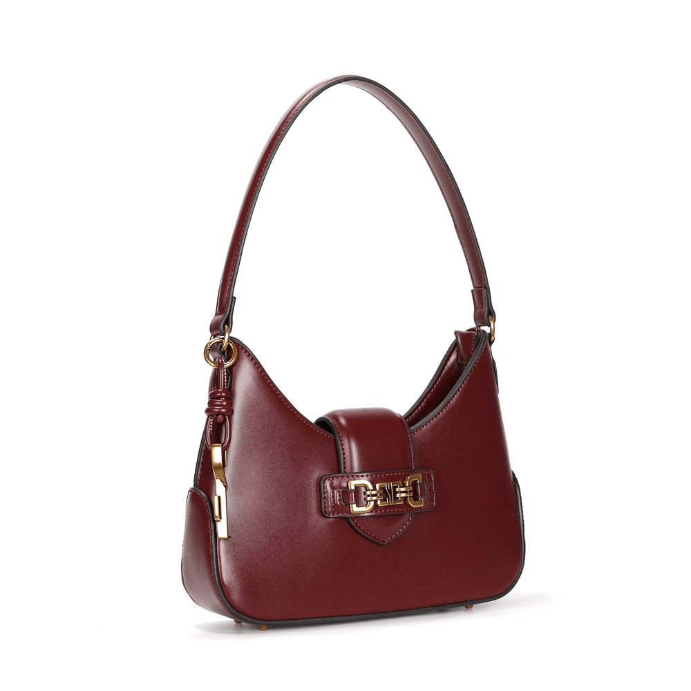 Bolsa Baguete Santa Lolla Vinho Alça De Ombro