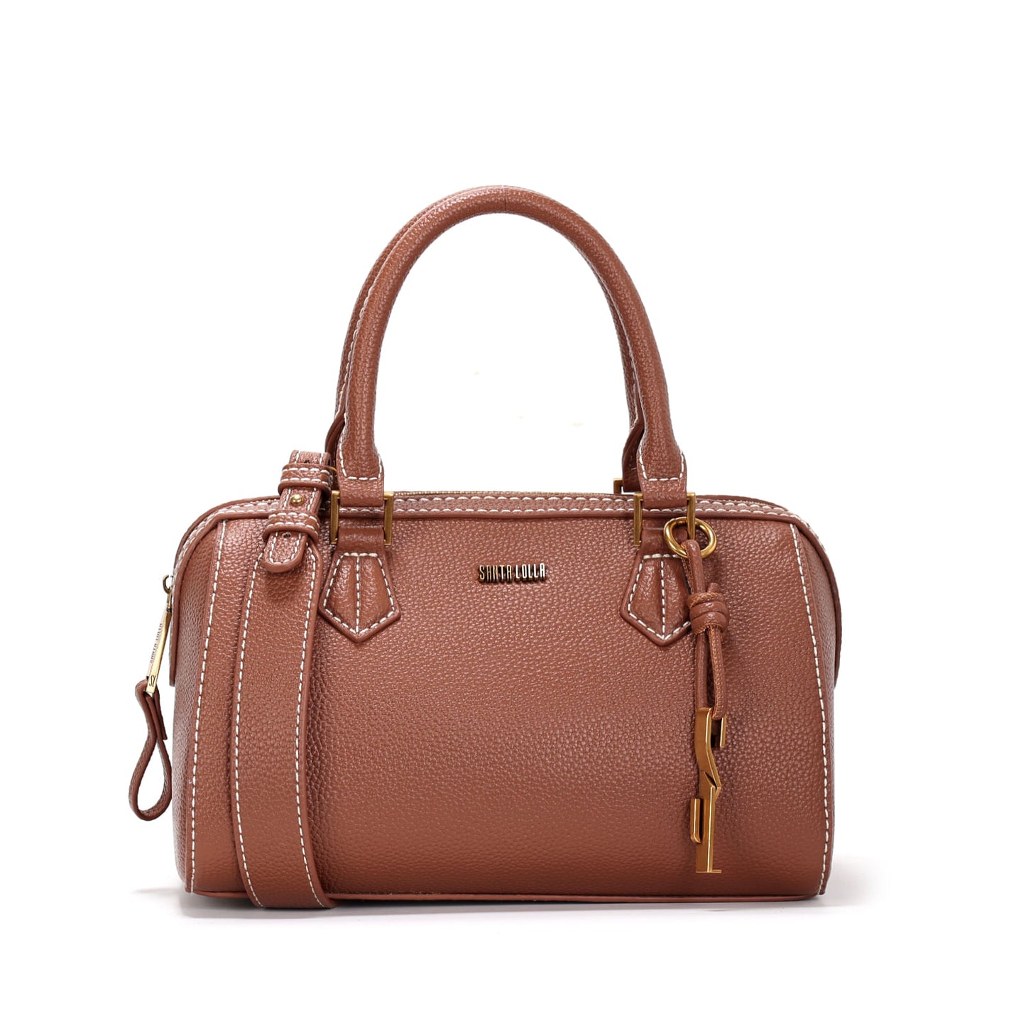 Bolsa Baú Santa Lolla Marrom Alça De Ombro