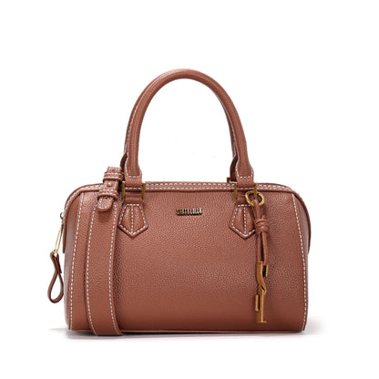 Bolsa Baú Santa Lolla Marrom Alça De Ombro