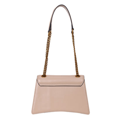 Bolsa Bege Santa Lolla Alça De Ombro Correntes