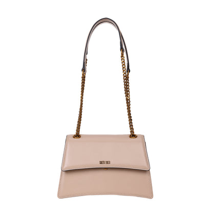 Bolsa Bege Santa Lolla Alça De Ombro Correntes