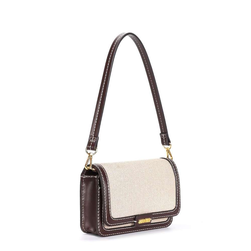 Bolsa Bege Santa Lolla Canvas Alça Dupla 