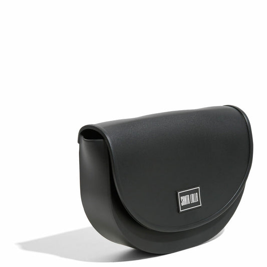 Bolsa Borracha Santa Lolla Preta Meia Lua