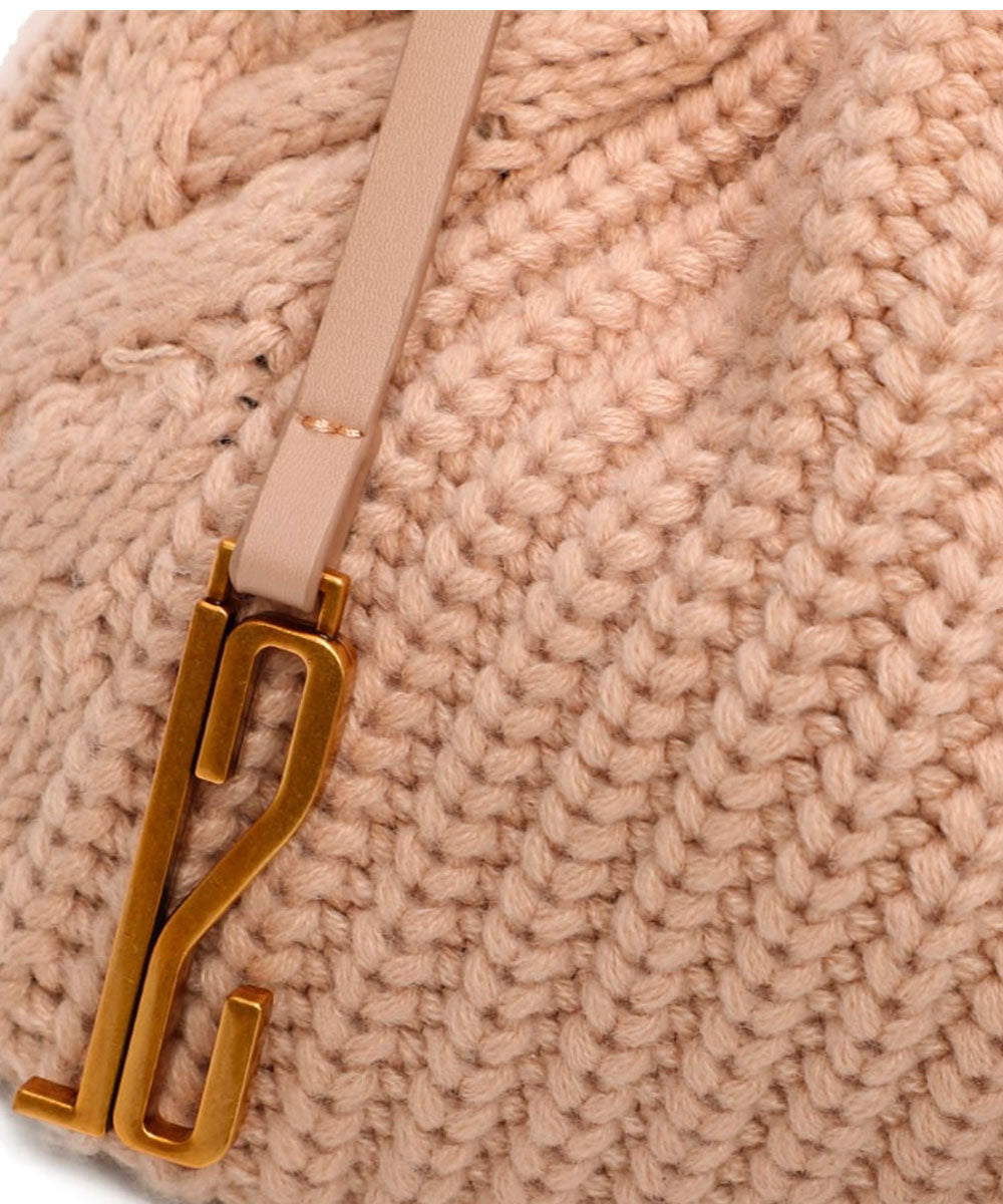 Bolsa Bucket Santa Lolla Bolsa Bege Média Alça De Ombro