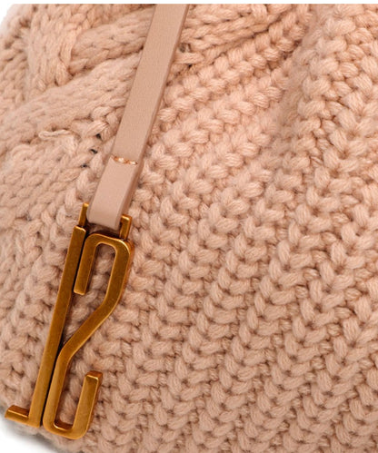 Bolsa Bucket Santa Lolla Bolsa Bege Média Alça De Ombro