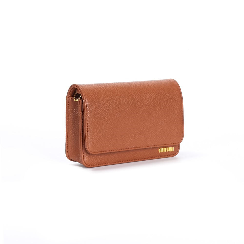 Bolsa Caramelo Santa Lolla Alça Transversal Corrente 