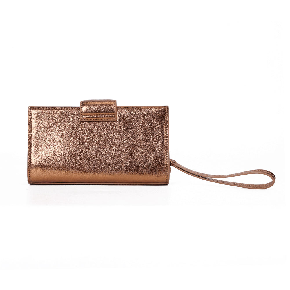 Bolsa Carteira Bronze Santa Lolla Alça Corrente