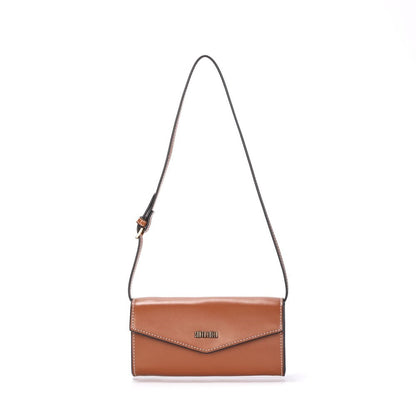 Bolsa Carteira Marrom Santa Lolla Alça Transversal 