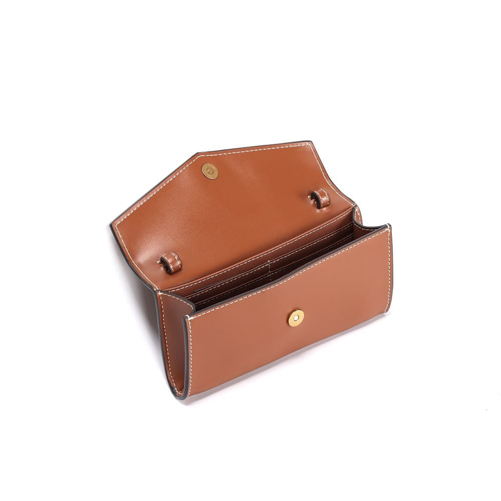 Bolsa Carteira Marrom Santa Lolla Alça Transversal 