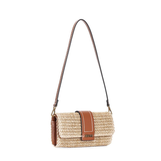 Bolsa Carteira Palha Santa Lolla Alça Dupla Tramado 
