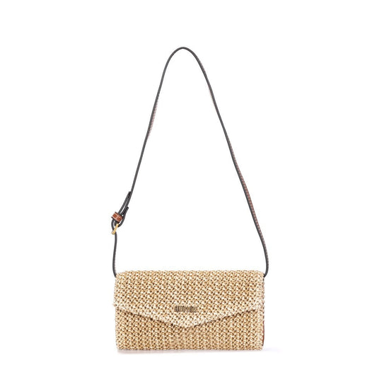 Bolsa Carteira Palha Santa Lolla Alça Transversal Tramado 